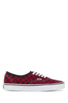Valentino Garavani  Garavani And Vans Low-top Trainer In Fabric With Vlogo Checkerboard Pri In Red