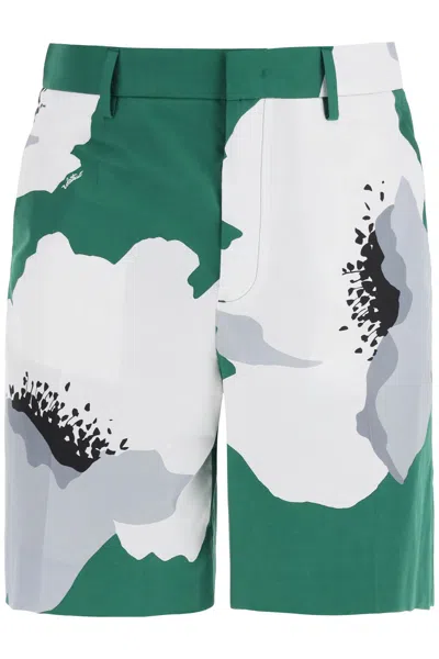 Valentino Garavani Printed Cotton Bermuda Shorts