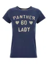 Valentino Crew Neck Graphic Print Short Sleeves Top In Blue