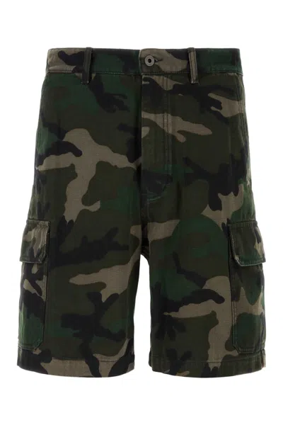 Valentino Garavani Printed Denim Bermuda Shorts