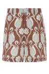 Valentino Garavani Printed Linen Bermuda Shorts