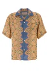 Valentino Imaginary Journey Linen Shirt In Multi