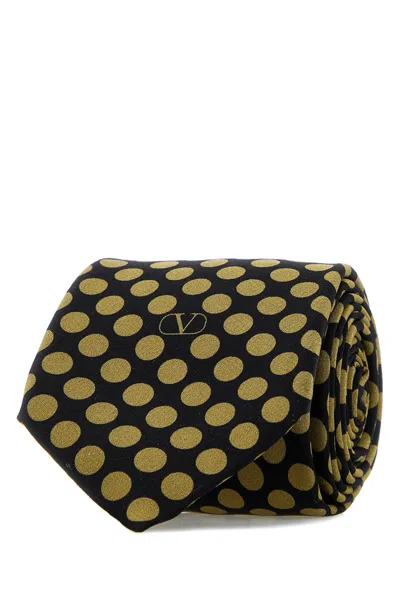 Valentino Garavani Black Polka Dot Pattern Tie