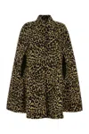 Valentino Garavani Cape In Animalier Cloth In White