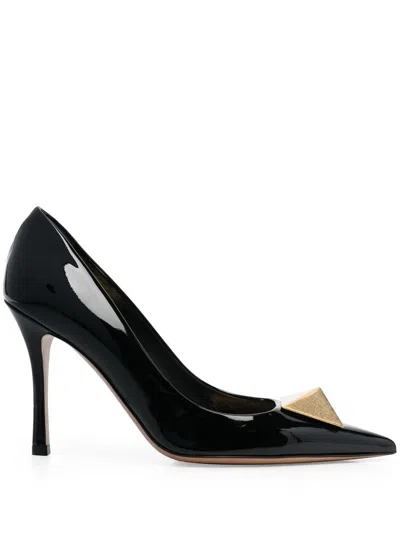 Valentino Garavani One Stud 100 Leather Pump In Black