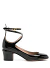 Valentino 60mm Tan-go Patent Leather Pumps In Black