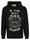 Valentino Garavani Sweatshirt With Le Chat De La Maison Patch In Black