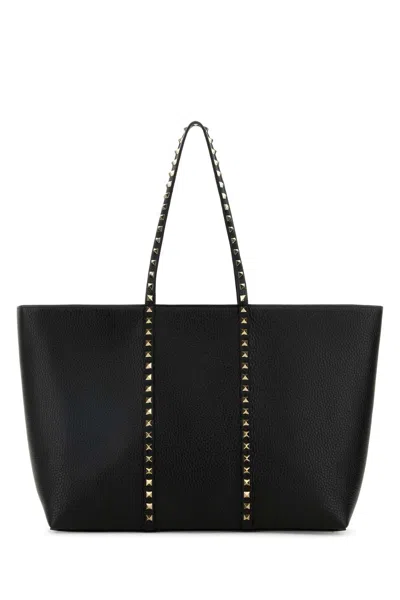 Valentino Garavani Pyramid Stud Tote Bag In Black