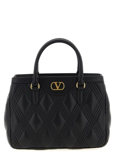 Valentino Garavani Quiltie 67 Handbag In Black