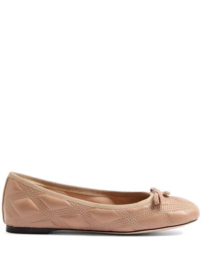 VALENTINO GARAVANI VALENTINO GARAVANI QUILTIE 67 LEATHER BALLET FLATS