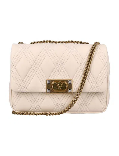 Valentino Garavani Medium Quilted Shoulder Handbag In Pink