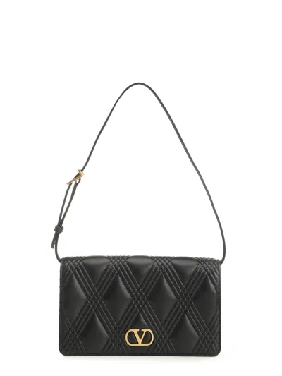 Valentino Garavani Quiltie 67 Mini Quilted Leather Shoulder Bag In Black