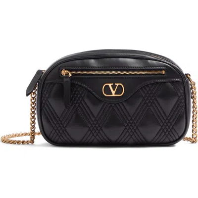 Valentino Garavani Quilted Shoulder Bag With In Black