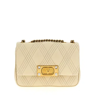 Valentino Garavani Quiltie 67 Shoulder Bag In White