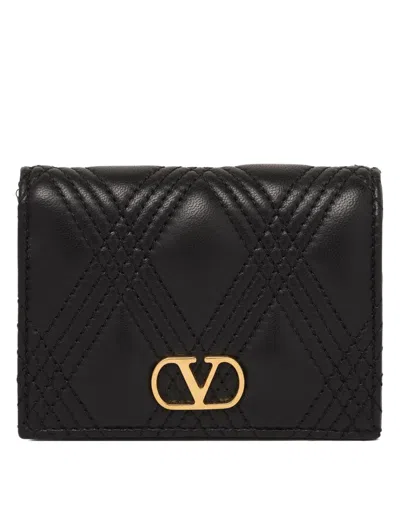 Valentino Garavani "quiltie 67" Wallet In Black