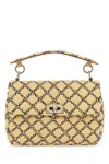 Valentino Women's Raffia Rockstud Handbag