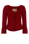 Valentino Tailored Blazer With Bow Detail And Long Sleeves In Red