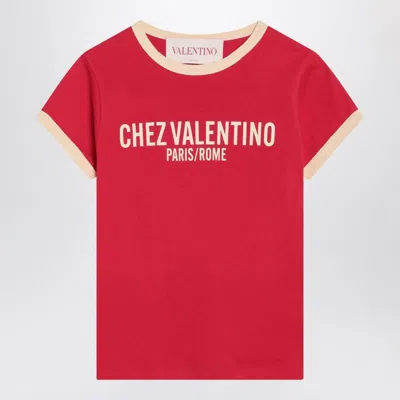VALENTINO VALENTINO GARAVANI RED COTTON T-SHIRT