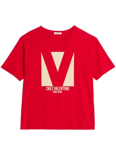 Valentino Garavani Man T-shirt Red Size Xs Cotton