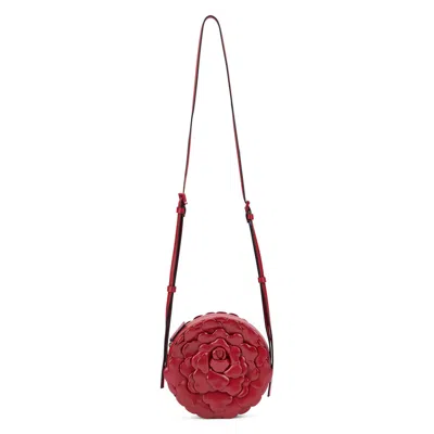 Valentino Garavani Red Elegant Round Shoulder Bag