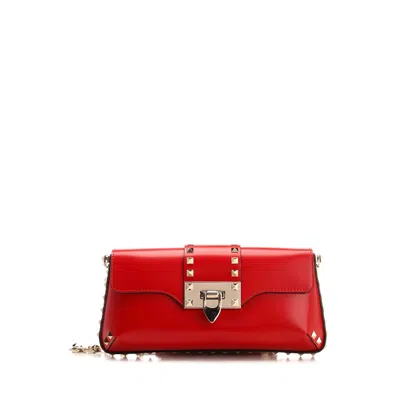 Valentino Garavani Red Rockstud Shoulder Bag
