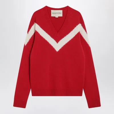 VALENTINO VALENTINO GARAVANI SWEATER WITH VLOGO ON BOW