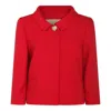 Valentino Womens Paris Heart-button Relaxed-fit Wool And Silk Jacket