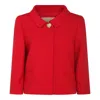 Valentino Womens Paris Heart-button Relaxed-fit Wool And Silk Jacket