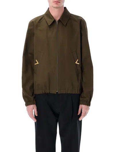 Valentino Garavani Refined Mini Cotton Jacket - Size 50 In Blue