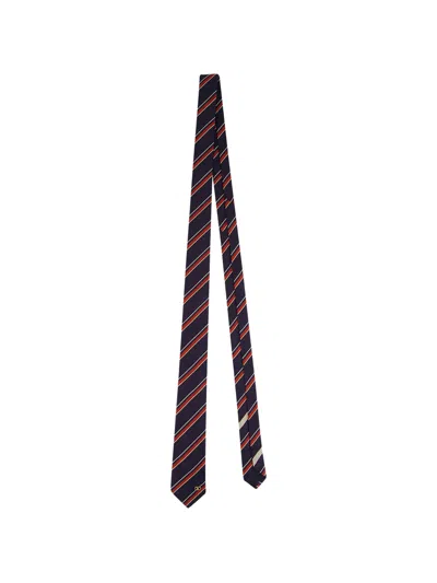 Valentino Garavani Regimental Jacquard Silk Tie, 7 X 145 Cm / 2.8 X 57.1 In In Blu