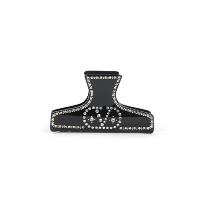 Valentino Garavani Resin Hair Clip Unica In Black