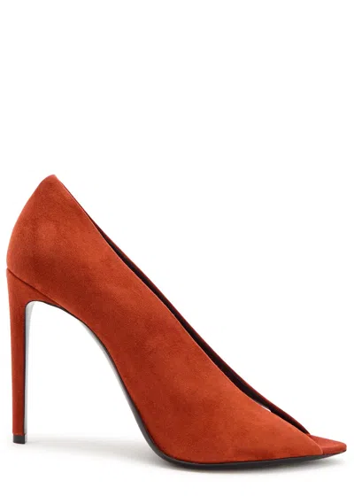 Valentino Garavani Révélé 105 Suede Pumps In Orange