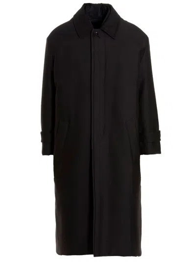 Valentino Garavani Reversible Long Coat Coat In Black