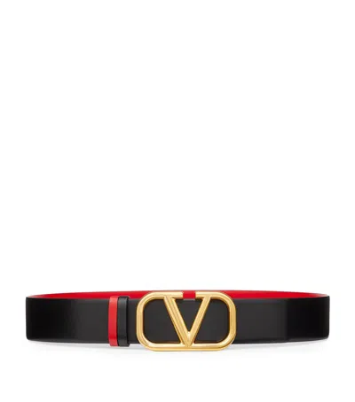 Valentino Garavani Reversible Vlogo Signature Belt In Brown