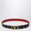 Valentino Garavani Reversible Vlogo Signature Belt In Black/red