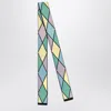 Valentino Geometric Pattern Lightweight Rectangular Scarf In Blue