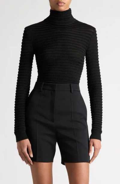 Valentino Garavani Rib Turtleneck Sweater In Nero