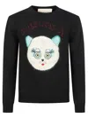 Valentino Garavani Sweater With Le Chat De La Maison Patch In Black