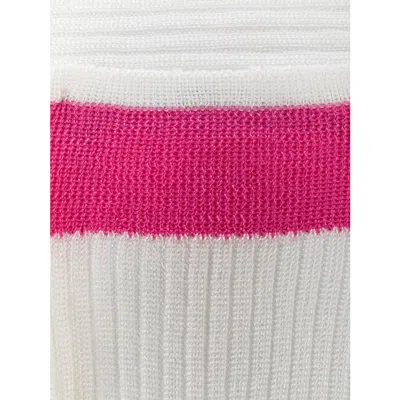 Valentino Garavani Ribbed Socks In White