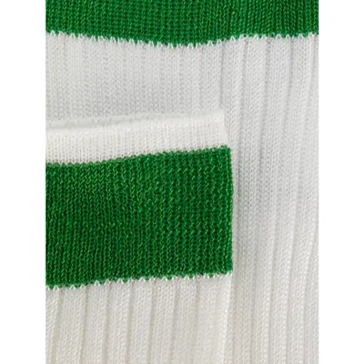 Valentino Garavani Ribbed Socks In White