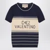 Valentino Cotton T-shirt In Blue