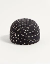 Valentino Garavani Rigid Silk Turban With Polka Dot Print Woman Black/birch/gold 58 In Black/birch/gold