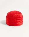 Valentino Garavani Rigid Silk Turban Woman Bright Orange/gold 56