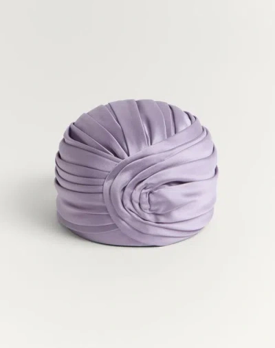 Valentino Garavani Rigid Silk Turban Woman Lilac 56