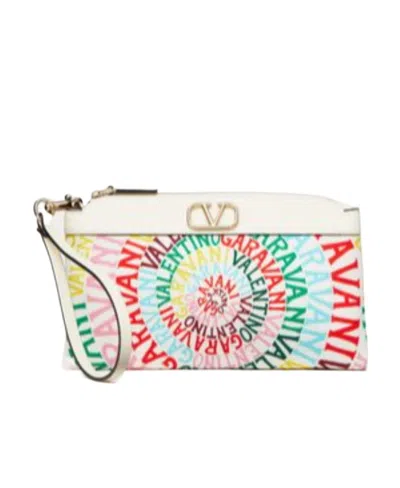 Valentino Garavani Garavani Ring Printing Escape Handbag In White