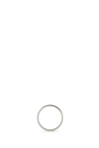 Valentino Garavani Sleek Metal Ring For Men In Gray