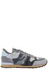 Valentino Garavani Rockrunner Camouflage Low-top Sneakers In Grey