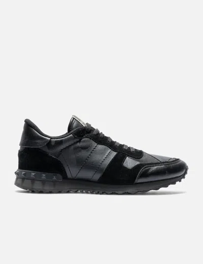 Valentino Garavani Garavani Rockrunner Camo Sneakers In Gray