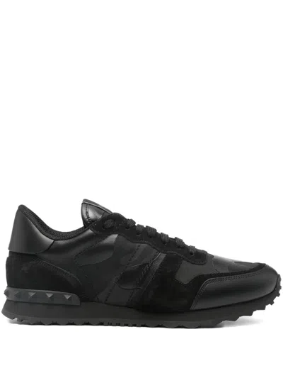 Valentino Garavani Garavani Rockstud Camouflage Rockrunner Sneakers In Multi