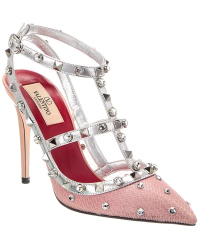 Valentino Garavani Rockstud 100 Leather Pump In Blue